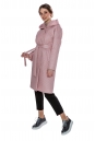 Женское пальто из текстиля с капюшоном 8013706-2