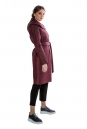 Женское пальто из текстиля с капюшоном 8013708-2