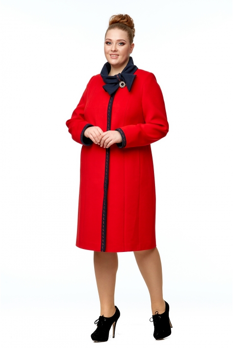 Женское пальто из текстиля с воротником 8013709