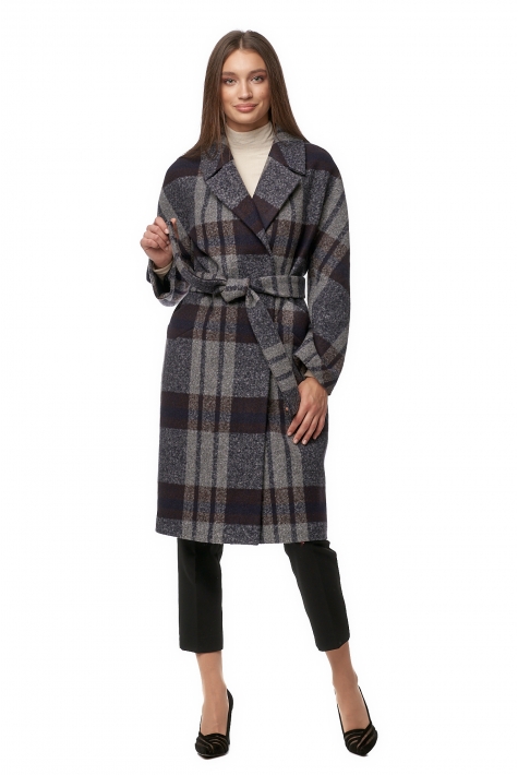 Женское пальто из текстиля с воротником 8013730