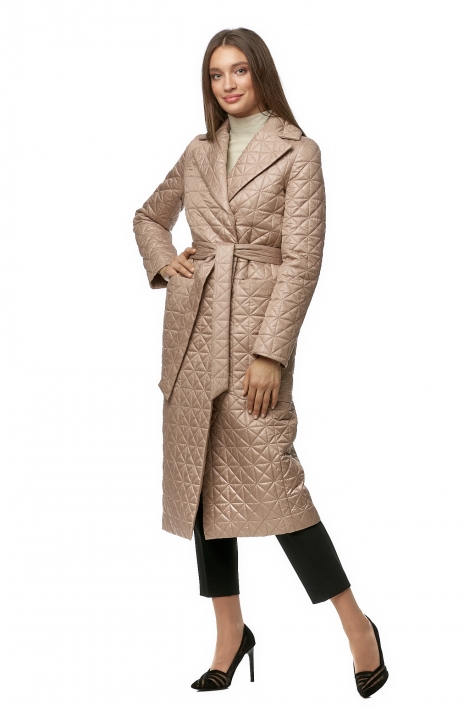 Женское пальто из текстиля с воротником 8013733