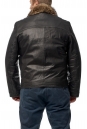 Мужская кожаная куртка из натуральной кожи на меху с воротником, отделка енот 8014370-3