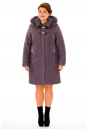 Женское пальто из текстиля с капюшоном, отделка песец 8015922-2