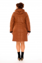 Женское пальто из текстиля с капюшоном, отделка норка 8015944-3