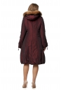 Пуховик женский из текстиля с капюшоном, отделка енот 8016160-3