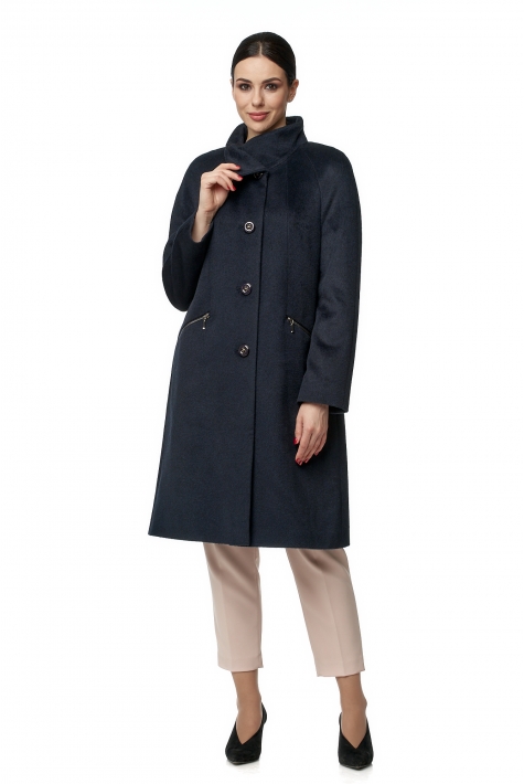 Женское пальто из текстиля с воротником 8016231