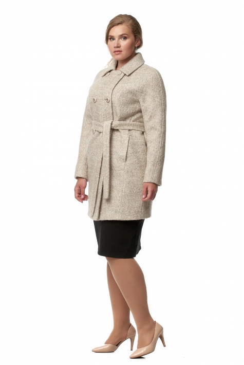 Женское пальто из текстиля с воротником 8016754