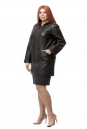 Женское кожаное пальто из натуральной кожи с капюшоном 8016791
