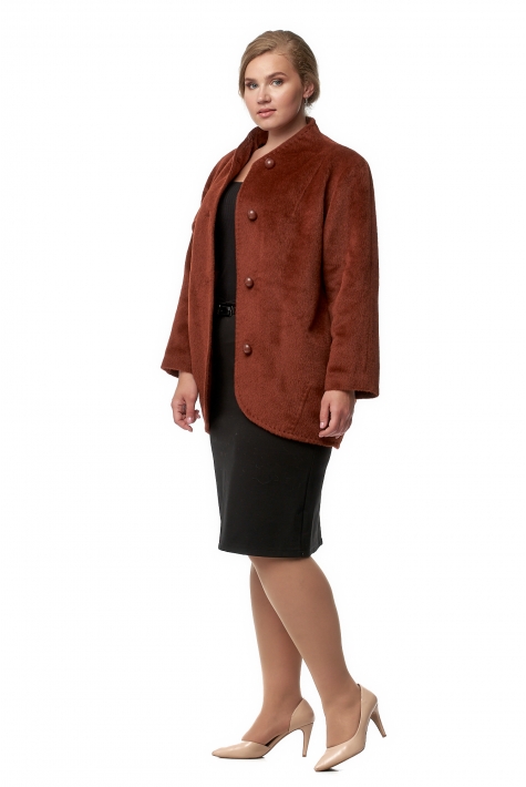 Женское пальто из текстиля с воротником 8017029