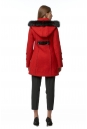 Женское пальто из текстиля с капюшоном, отделка песец 8017134-3