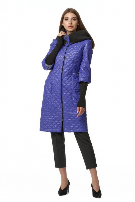 Женское пальто из текстиля с капюшоном 8017199