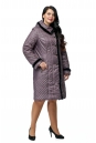 Женское пальто из текстиля с капюшоном, отделка норка 8017314-2