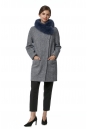 Женское пальто из текстиля с воротником, отделка песец 8017649-2