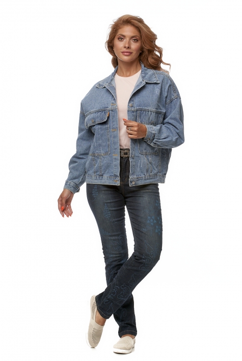 Куртка женская джинсовая с воротником 8017903