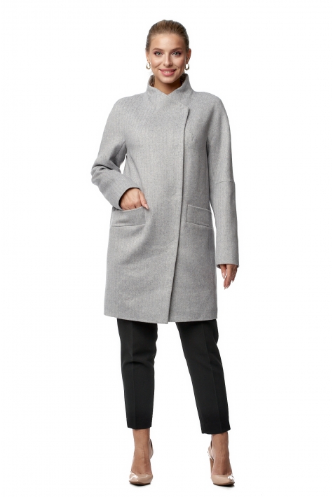 Женское пальто из текстиля с воротником 8019551