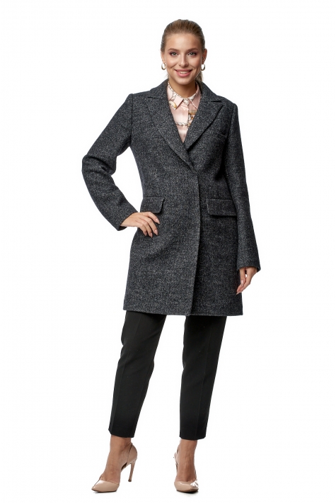 Женское пальто из текстиля с воротником 8019553