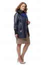 Женская кожаная куртка из эко-кожи с воротником, отделка искусственный мех 8019609-2