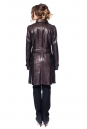 Женское кожаное пальто из натуральной кожи питона с воротником 8020527-3