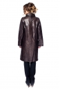 Женское кожаное пальто из натуральной кожи питона с воротником 8020537-3