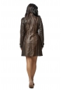 Женское кожаное пальто из натуральной кожи питона с воротником 8020597-3