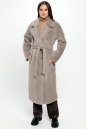 Женское пальто из текстиля с воротником 8022140