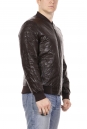 Мужская кожаная куртка из эко-кожи с воротником 8022433-5