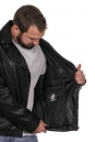 Мужская кожаная куртка из натуральной кожи с воротником 8022440-4