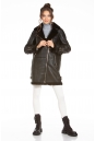 Женская кожаная куртка из эко-кожи с воротником, отделка искусственный мех 8022585