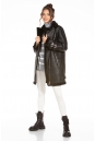 Женская кожаная куртка из эко-кожи с воротником, отделка искусственный мех 8022585-2