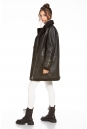Женская кожаная куртка из эко-кожи с воротником, отделка искусственный мех 8022585-3