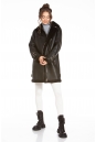 Женская кожаная куртка из эко-кожи с воротником, отделка искусственный мех 8022585-11