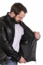 Мужская кожаная куртка из натуральной кожи с воротником 8022596-17