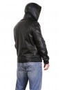 Мужская кожаная куртка из натуральной кожи с капюшоном 8022600-14