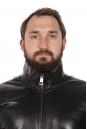 Мужская кожаная куртка из натуральной кожи с воротником 8022601-12