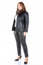 Женская кожаная куртка из натуральной кожи с воротником, отделка песец 8022661-5