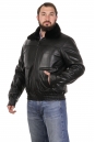 Мужская кожаная куртка из натуральной кожи на меху с воротником 8022671-2