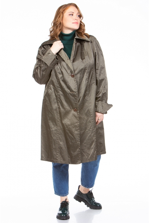 Женское пальто из текстиля с воротником 8022911