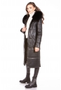 Женское кожаное пальто из натуральной кожи с капюшоном, отделка песец 8023135-6