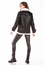 Женская кожаная куртка из эко-кожи с воротником, отделка искусственный мех 8023139-3