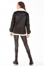Женская кожаная куртка из эко-кожи с воротником, отделка искусственный мех 8023139-4