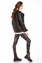 Женская кожаная куртка из эко-кожи с воротником, отделка искусственный мех 8023139-6