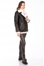 Женская кожаная куртка из эко-кожи с воротником, отделка искусственный мех 8023139-7