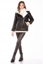 Женская кожаная куртка из эко-кожи с воротником, отделка искусственный мех 8023139-16
