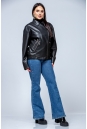 Женская кожаная куртка из эко-кожи с воротником 8023325-10