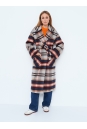 Женское пальто из текстиля с воротником 8023714
