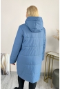 Женское пальто из текстиля с капюшоном 8024012-5