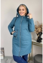 Женское пальто из текстиля с капюшоном 8024104-2