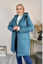 Женское пальто из текстиля с капюшоном 8024104-3