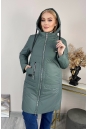 Женское пальто из текстиля с капюшоном 8024105