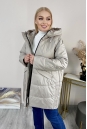 Женское пальто из текстиля с капюшоном 8024110-3